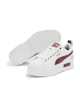 Zapatilla Mujer Puma Mayze Swirl Blanco Granate