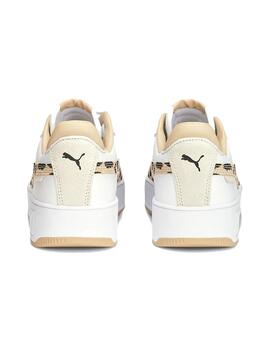 Zapatilla Mujer Puma Carina Street Animal Blanca Leopardo