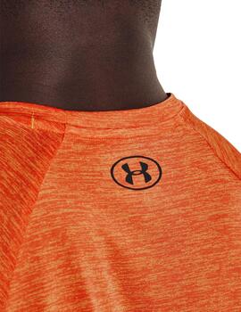 Camiseta Hombre Under amour Tech 2.0 Naranja