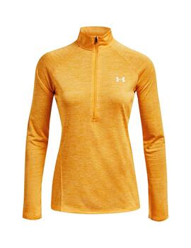 Sudadera Mujer Under Armour Tech 1/2 Zip Naranja