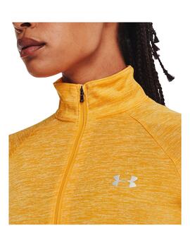 Sudadera Mujer Under Armour Tech 1/2 Zip Naranja