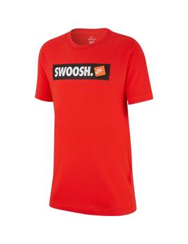 Camiseta Nike Swoosh Roja Niño