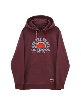 Sudadera Hombre Vans Outdoor Club PO Granate