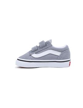 Zapatilla Baby Vans Old Skool V Gris