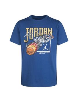 Camiseta Niño Jordan Fireball Dunk Azul