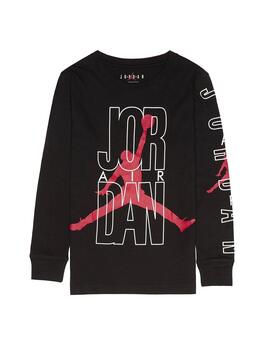 Camiseta Niño Jordan Jumpman Long Negra