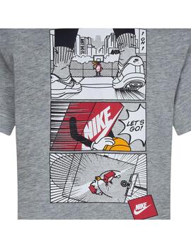 Camiseta Niño Nike Icons Gris