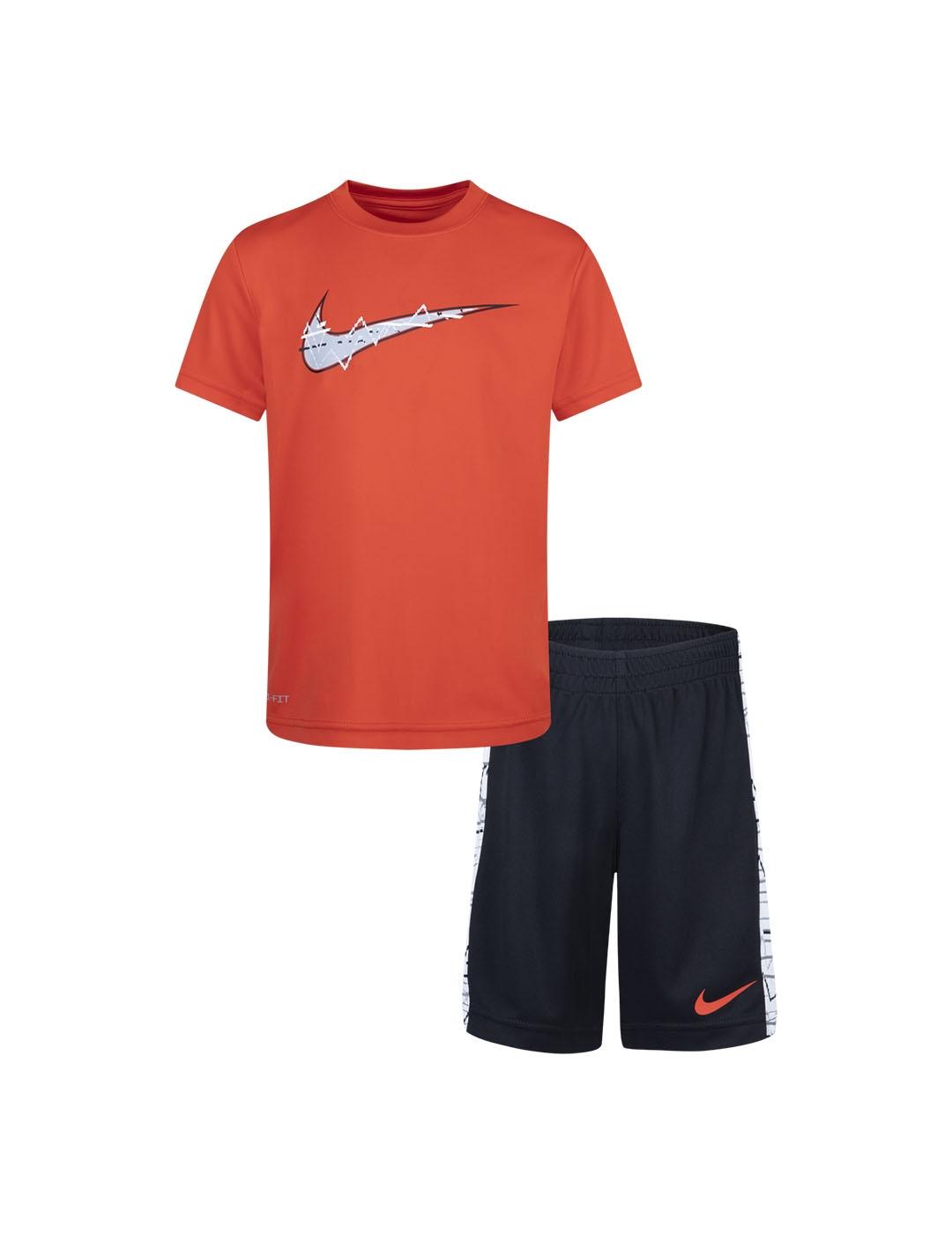 Conjunto Niño Nike Dri-fit Be Real Naranja