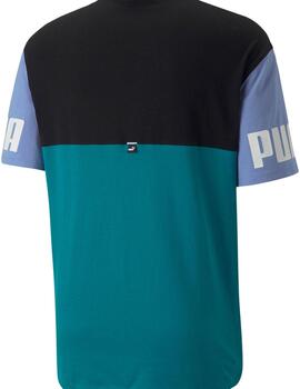 Camiseta Hombre Puma Power Negro Verde