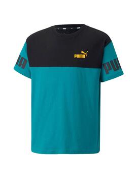 Camiseta Niño Puma Power Negra Verde