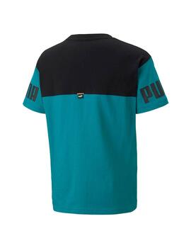 Camiseta Niño Puma Power Negra Verde