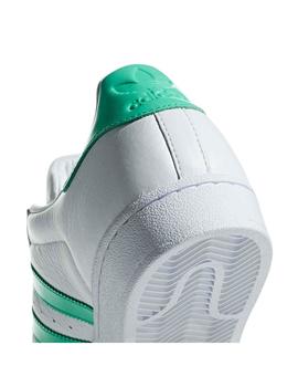 Zapatilla adidas Superstar Hombre Blanco y Verde