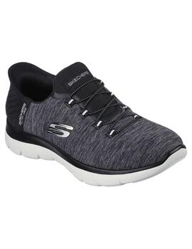 Zapatilla Mujer Skechers Summits Gris Oscuro