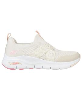 Zapatilla Mujer Skechers Arch Fit Modern Beige