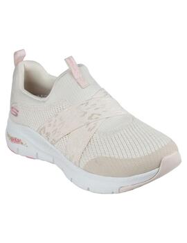 Zapatilla Mujer Skechers Arch Fit Modern Beige