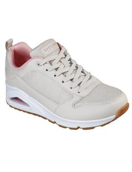 Zapatilla Mujer Skechers Uno-Inside Beige