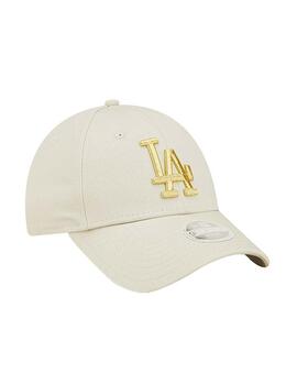 Gorra Mujer New Era 9Forty Los Angeles Beige Dorad