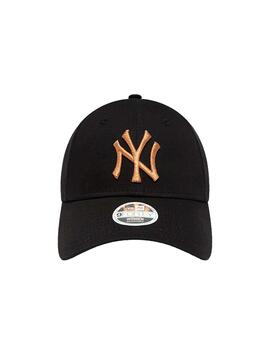 Gorra Mujer New Era 9Forty Los Angeles Negra Dorad