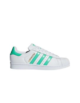 Zapatilla adidas Superstar Hombre Blanco y Verde