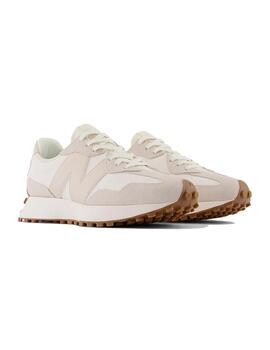 Zapatilla Mujer New Balance 327 Piel Blanca Beige