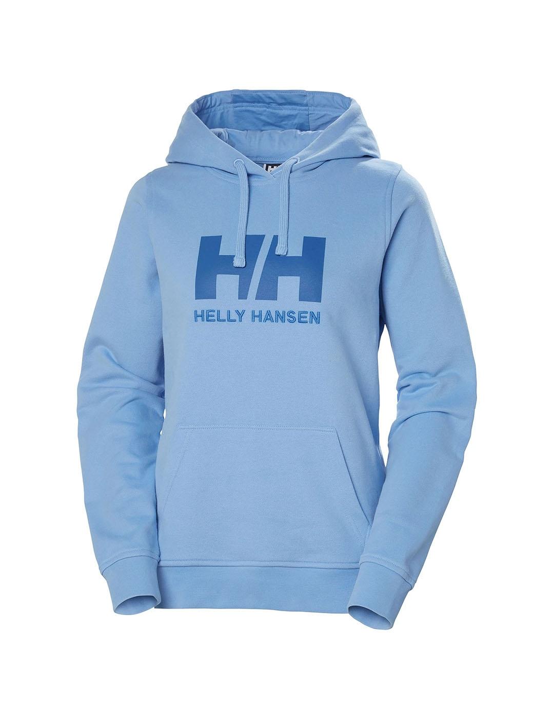 Sudadera con Capucha Helly Hansen Logo Celeste Mujer