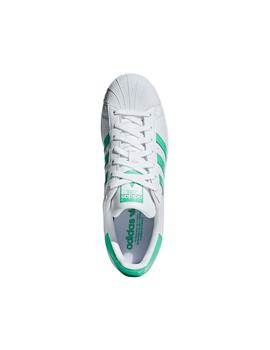 Zapatilla adidas Superstar Hombre Blanco y Verde