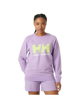 Sudadera Mujer HH Crew Logo Lila