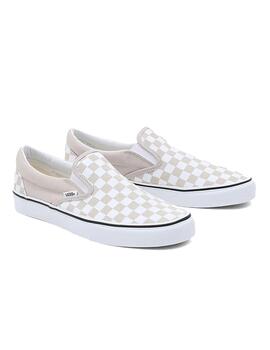 Zapatilla Unisex Vans Classic Slip-On  Cuadros Bei