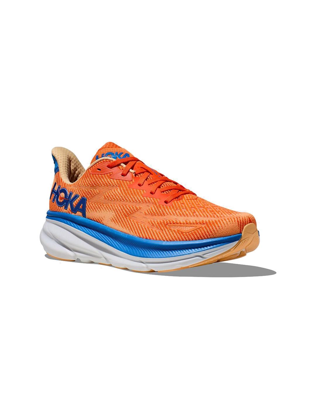 Zapatillas Hoka Clifton 9 Azul Verde Amarillo Mujer