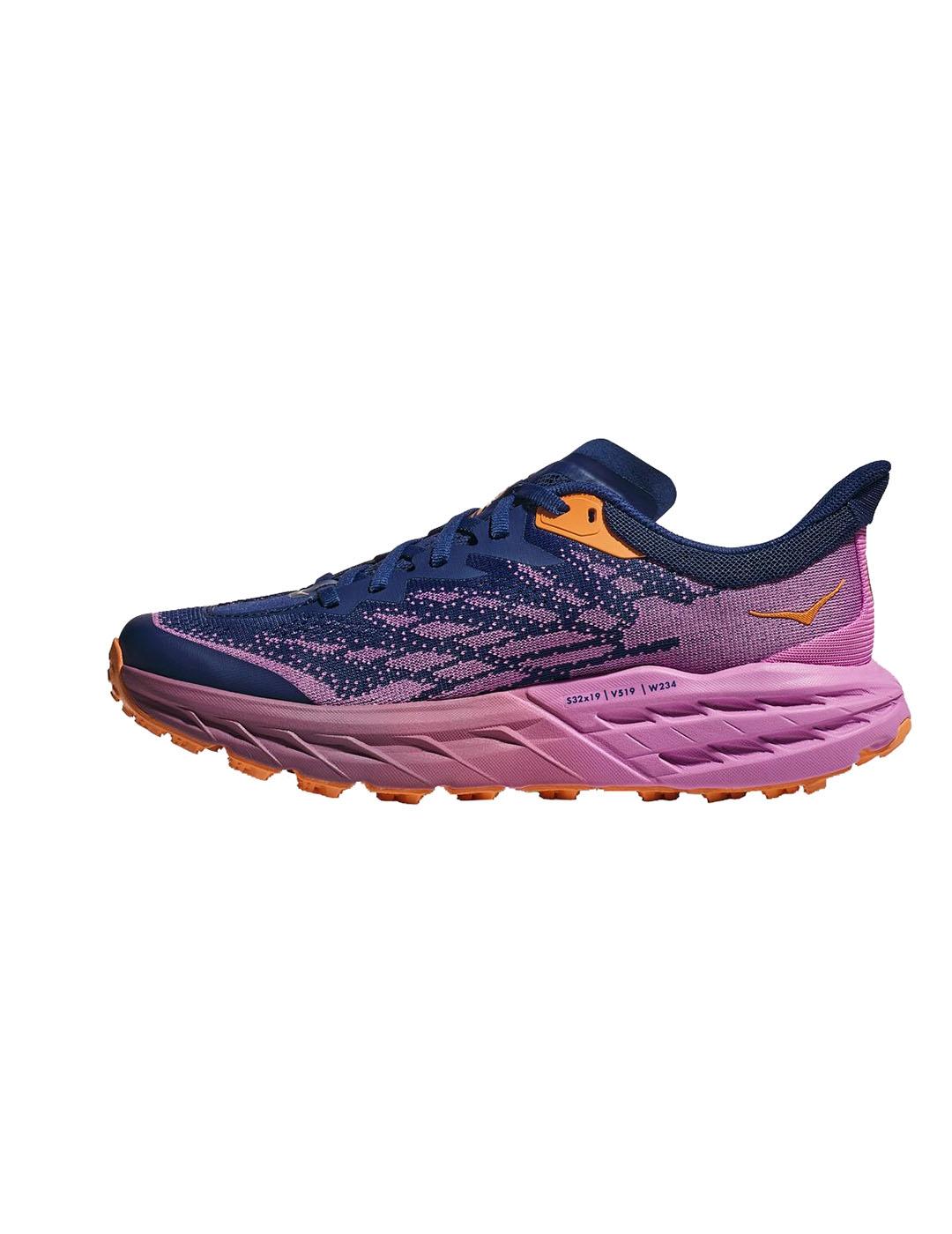 Zapatillas Hoka Speedgoat 5 Azul Violeta Trail Running Mujer