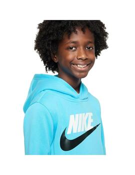 Sudadera Niño Nike Nsw Club + Azul