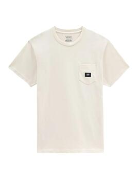 Camiseta Hombre Vans Woven Patch Pocke Blanc Crudo