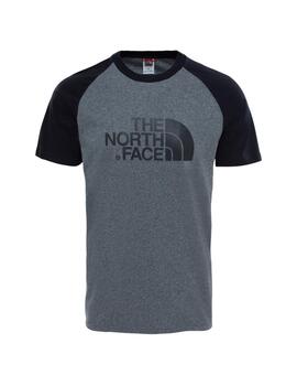 Camiseta Hombre TNF Raglan Easy Gris Negro