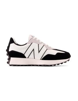 Zapatilla Hombre New Balance 327 Blanca Negra Piel