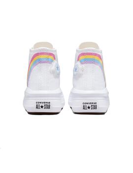 Zapatilla Niña Converse Move Hi Blanca Arcoiris