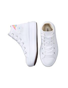 Zapatilla Niña Converse Move Hi Blanca Arcoiris