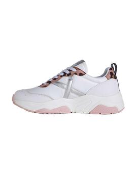 Zapatilla Mujer Munich Wave 127 Blanc Rosa Print