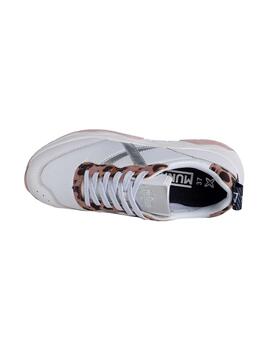 Zapatilla Mujer Munich Wave 127 Blanc Rosa Print