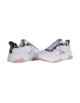 Zapatilla Mujer Munich Wave 127 Blanc Rosa Print