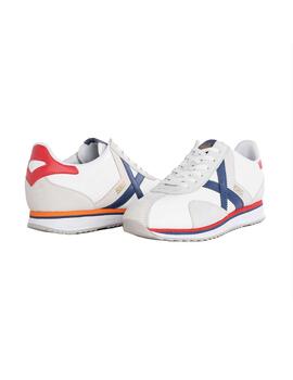 Zapatilla Hombre Munich Sapporo 162 Blanc Azul Roj