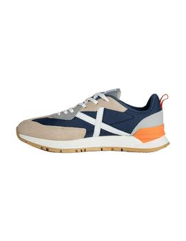 Zapatilla Hombre Munich Versatile 03 Azul Beige