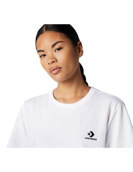 Camiseta Unisex Converse Star Chevron Blanca
