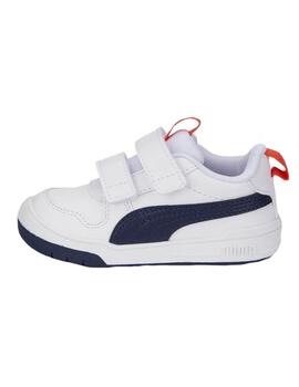 Zapatilla Niño Puma Multiflex Blanco Marino