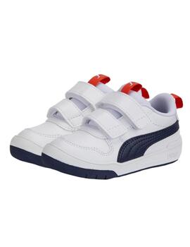 Zapatilla Niño Puma Multiflex Blanco Marino