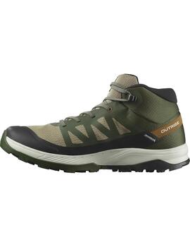 Bota Hombre Salomon Outrise Mid GTX Verde