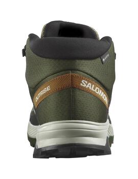 Bota Hombre Salomon Outrise Mid GTX Verde