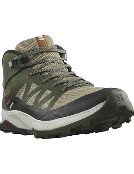 Bota Hombre Salomon Outrise Mid GTX Verde