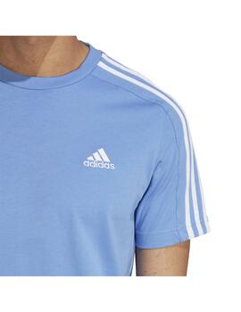 Camiseta Hombre adidas 3S Azul