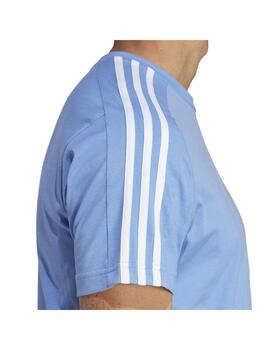 Camiseta Hombre adidas 3S Azul