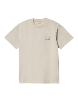 Camiseta Hombre Carhartt WIP American Script Crudo